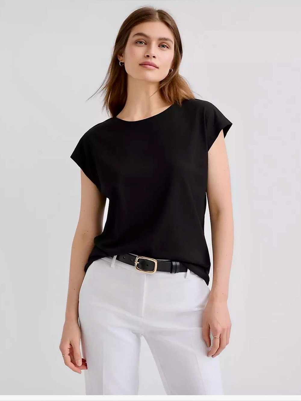 LOFT Black Modern Wedge Tee